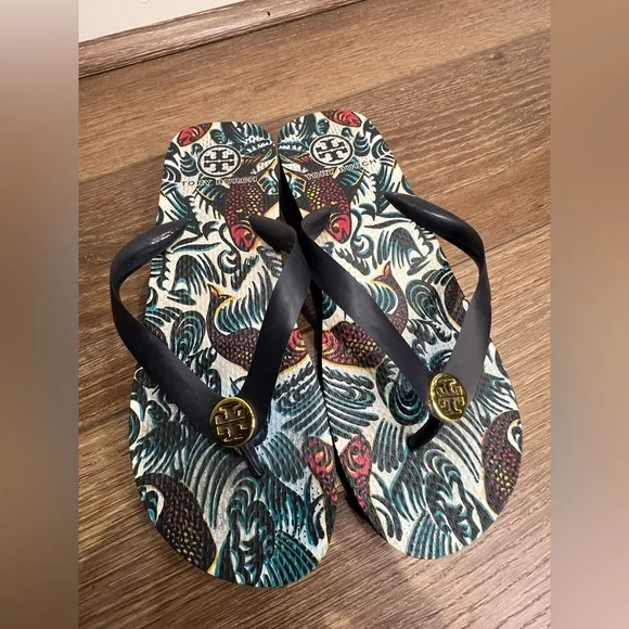 Tory Burch Wedge Flip-Flops - Picture 1 of 11